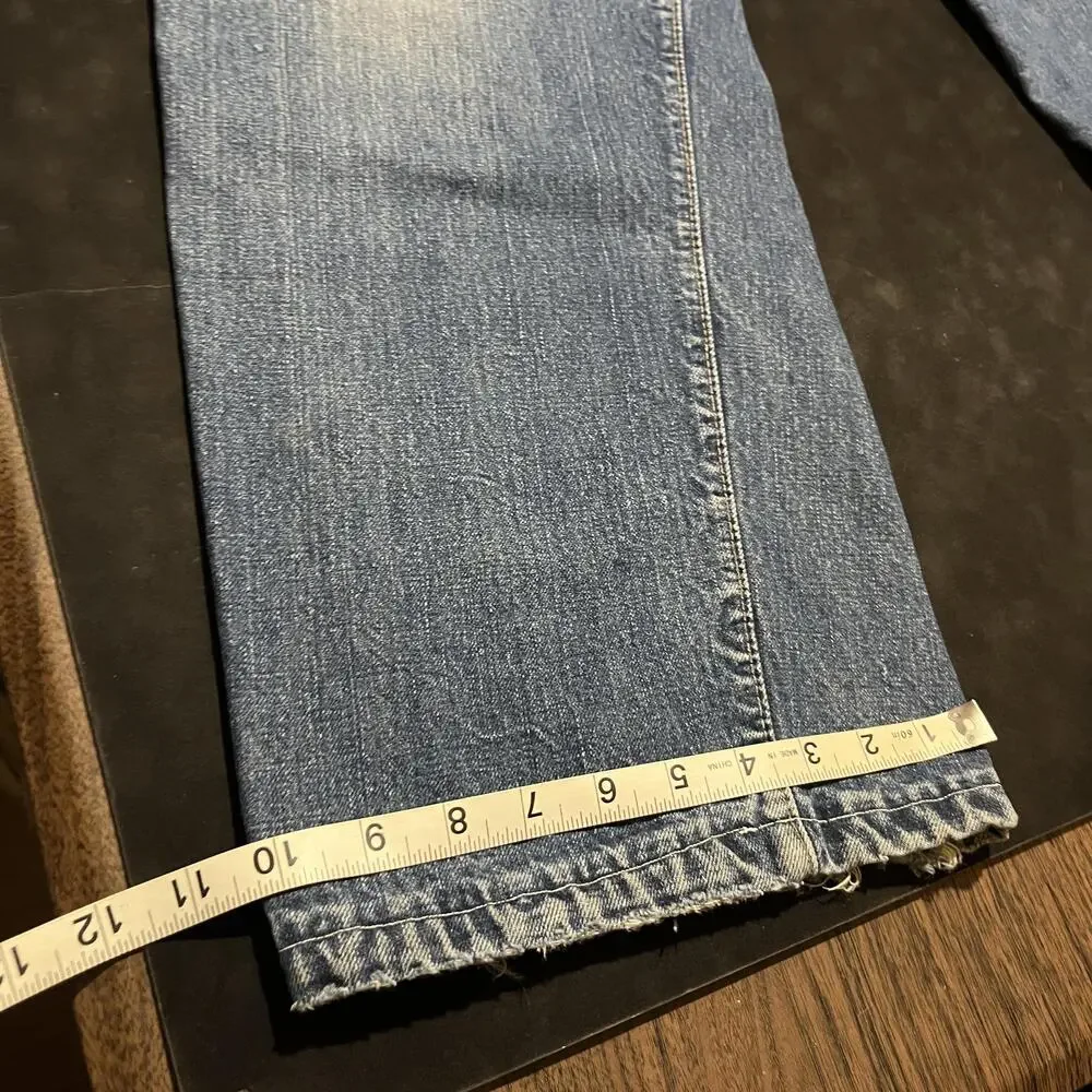 Levis Big E 1960s Single Stitch 505 Jeans 40in W 40x28 Blue Hem Zip Fly Talon 42